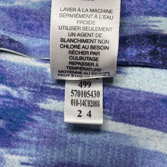 Chicos Woven Dreams Tulia Hi Lo Tunic Top Sequins Flowy Vibrant Size 0/US Small - Picture 14 of 14